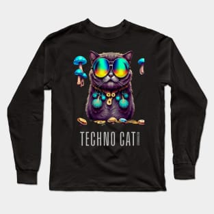 Techno T-Shirt - You’ll Never Rave Alone - Catsondrugs.com - Techno, rave, edm, festival, techno, trippy, music, 90s rave, psychedelic, party, trance, rave music, rave krispies, rave flyer T-Shirt Long Sleeve T-Shirt